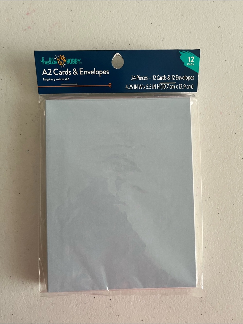 Hello Hobby A2 Cards & Envelopes - Pastel (12 pack) -C